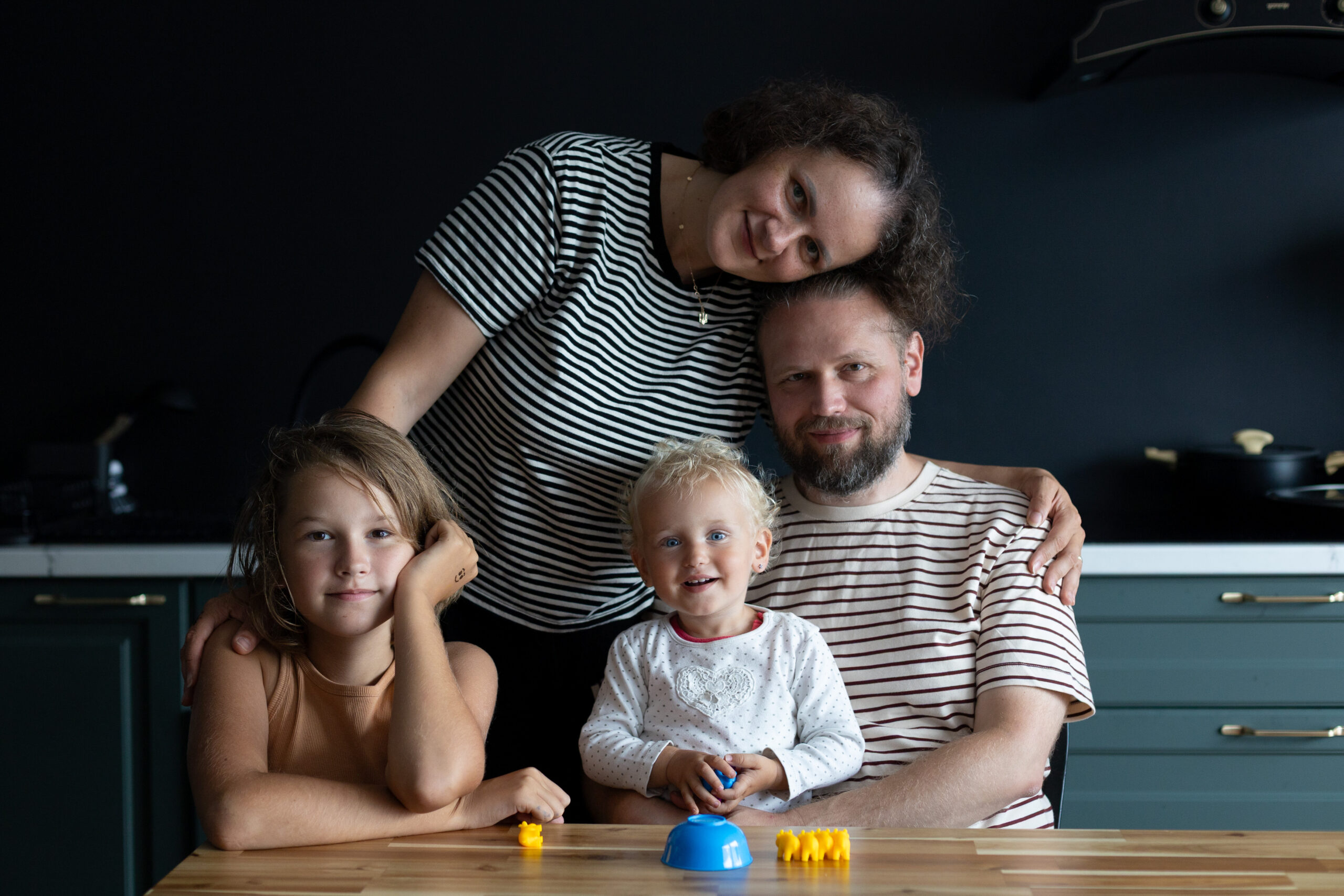 Olena Herasym prywatnie z rodziną