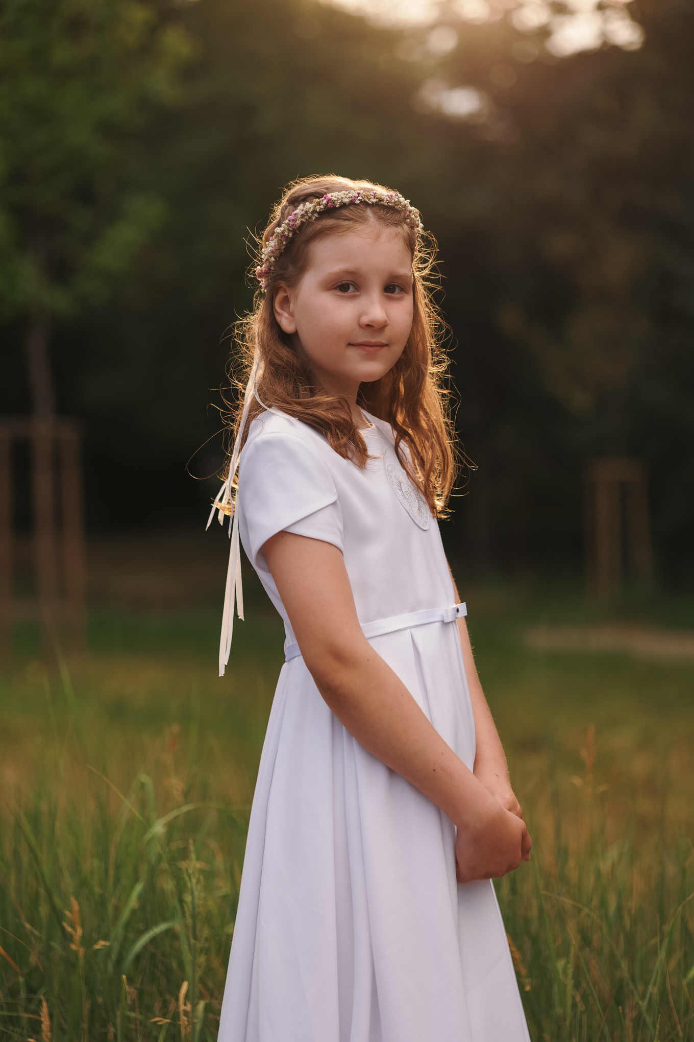 Naturalna fotografia komunijna - portret dziecka