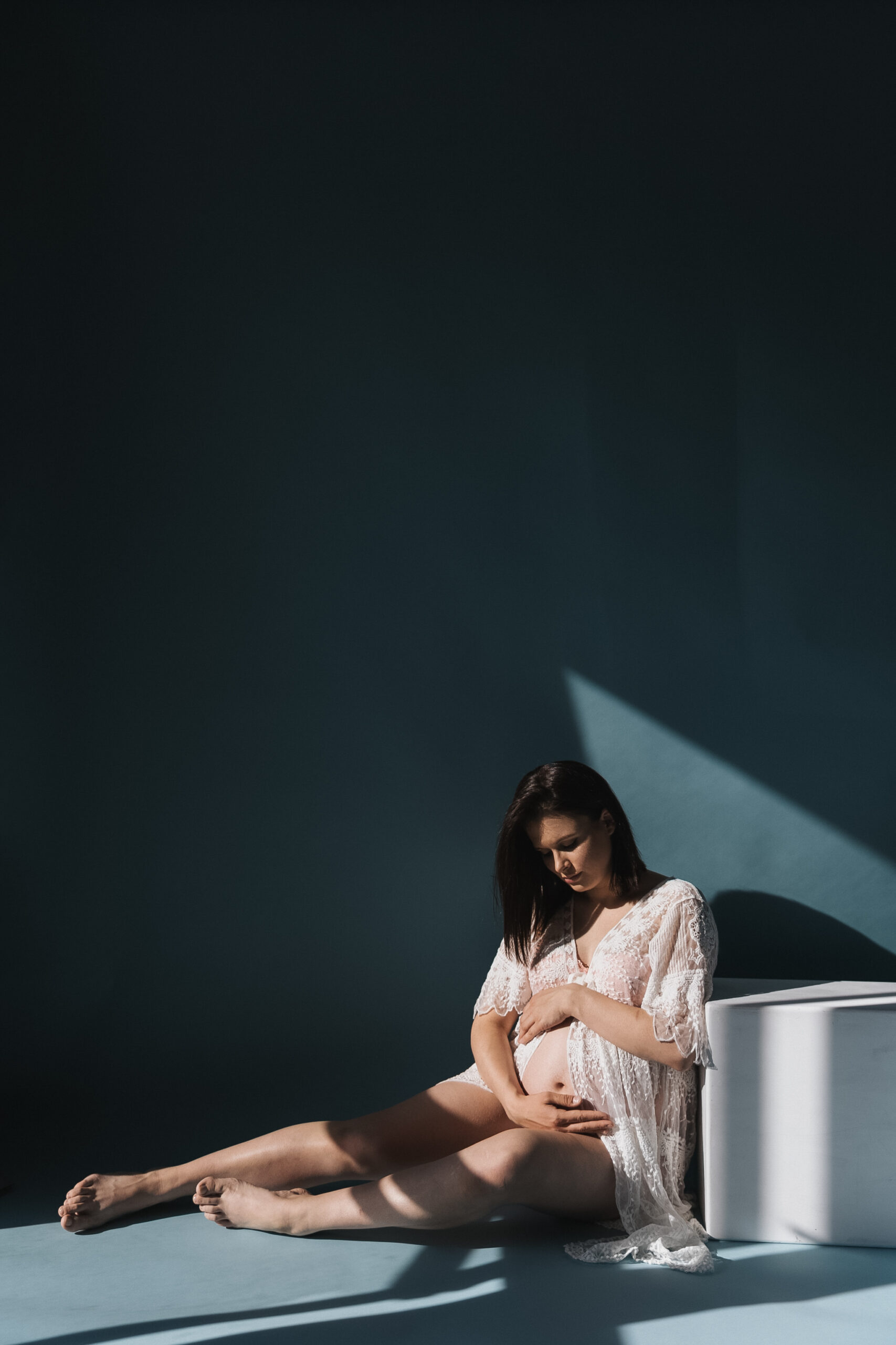Elegancka kreacja ciążowa - studio Kobyłka